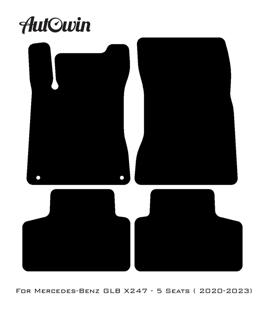 Red Floor Mats For Mercedes Benz GLB-Class X247 (2020-2023) | Limited Edition - AutoWin