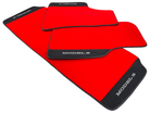 Red Floor Mats For Tesla Model S With Alcantara Leather - AutoWin