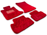Red Sheepskin Floor Mats For Bentley Mulsanne (2010-2020) Er56 Design Brand - AutoWin