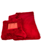 Red Sheepskin Floor Mats For Rolls Royce Phantom VIII (2017-2024) Design Brand - AutoWin