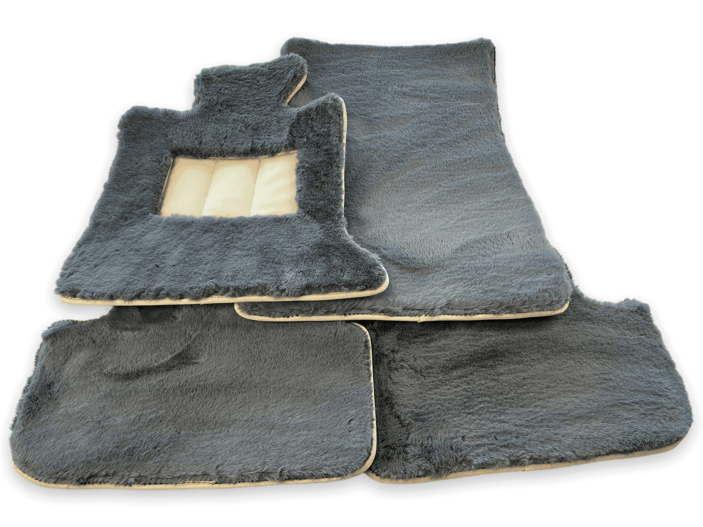 Sheepskin Floor Mats For Rolls Royce Ghost Series II (2021-2024) ER56 Design Brand - AutoWin