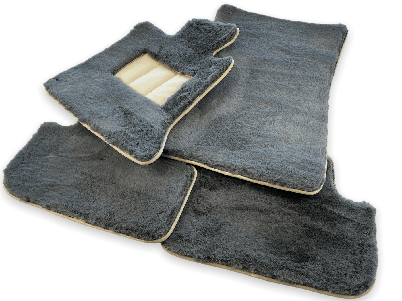 Sheepskin Floor Mats For Rolls Royce Phantom VIII (2017-2024) ER56 Design Brand - AutoWin