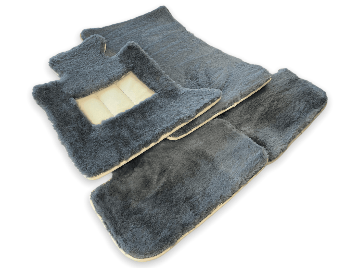 Sheepskin Floor Mats For Rolls Royce Wraith 2013–2023 Er56 Design - AutoWin