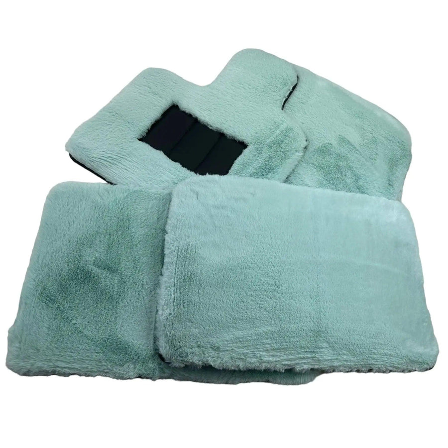 Tiffany Blue Sheepskin Floor Mats For Bentley Mulsanne (2010-2020) Er56 Design Brand - AutoWin