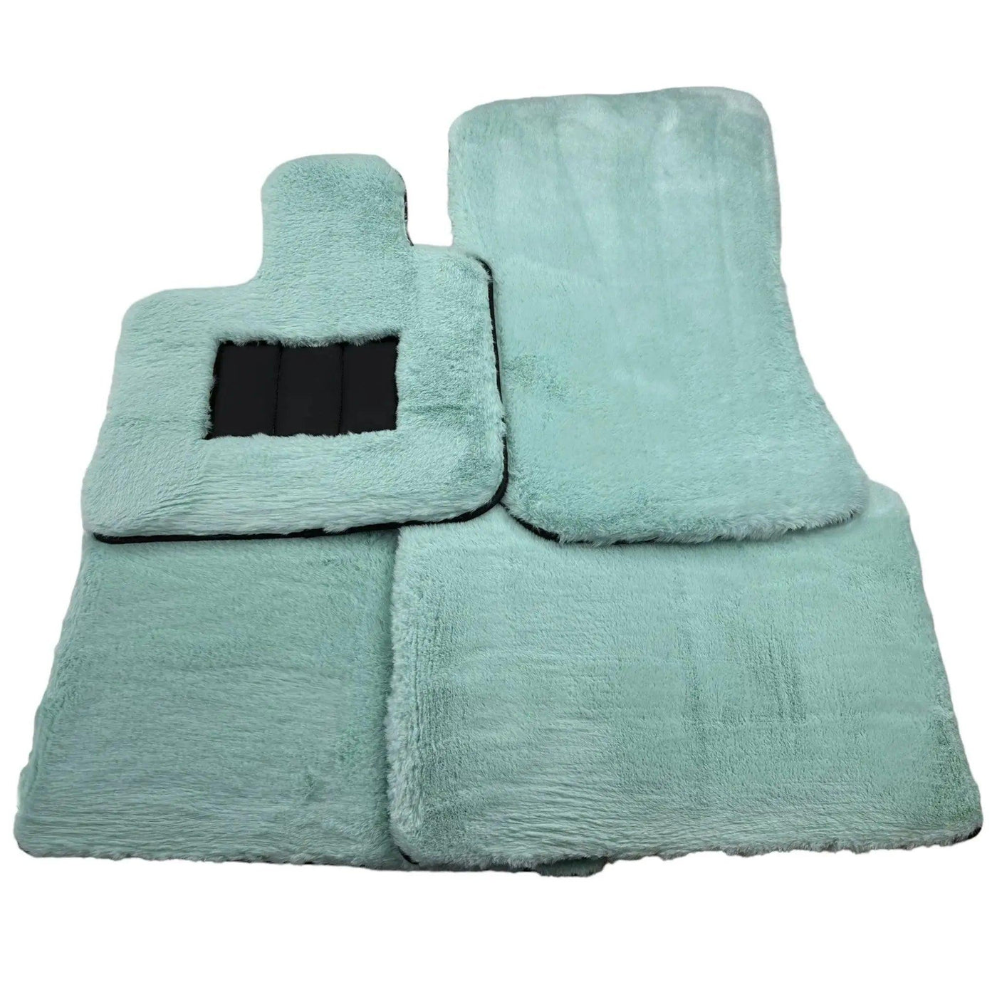 Tiffany Blue Sheepskin Floor Mats For Bentley Mulsanne (2010-2020) Er56 Design Brand - AutoWin
