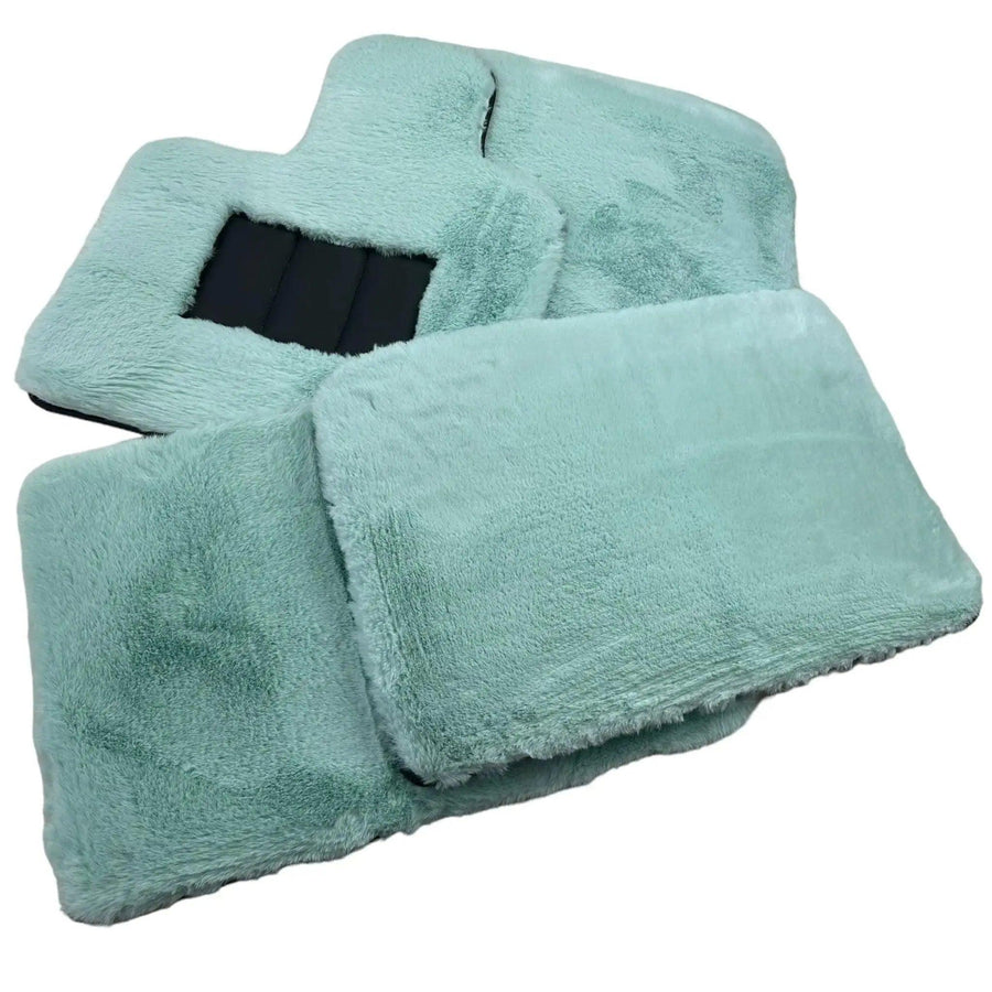 Tiffany Blue Sheepskin Floor Mats For Bentley Mulsanne (2010-2020) Er56 Design Brand - AutoWin