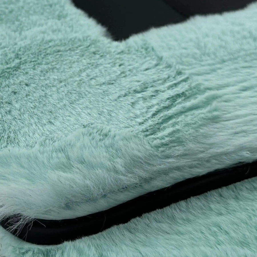 Tiffany Blue Sheepskin Floor Mats For Bentley Mulsanne (2010-2020) Er56 Design Brand - AutoWin