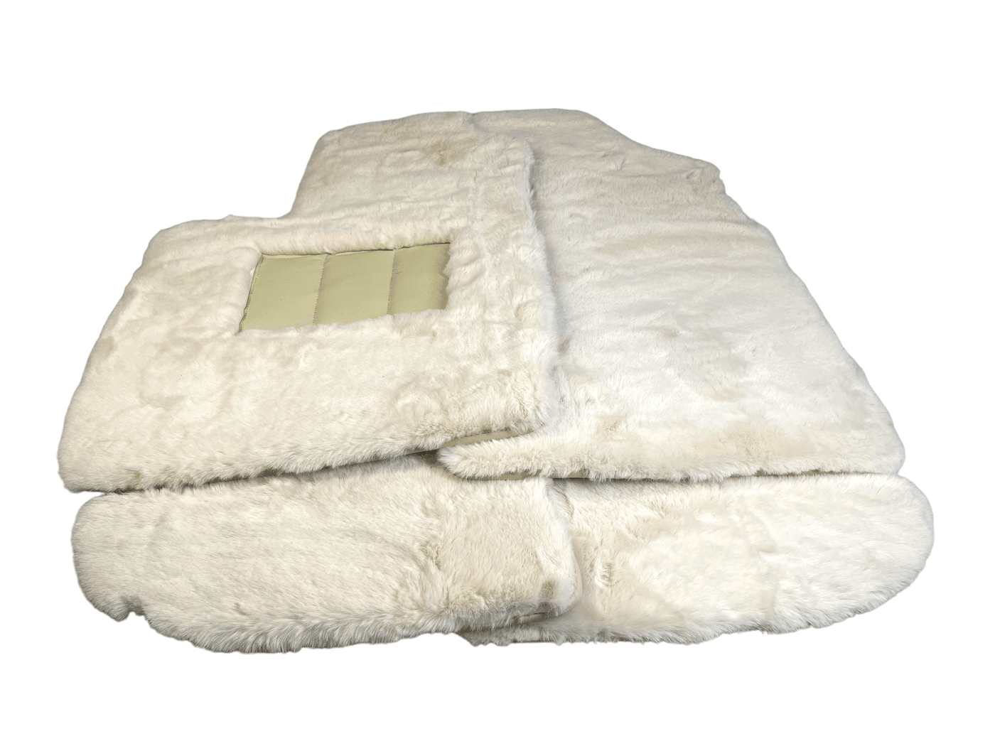 White Sheepskin Floor Mats For Bentley Continental GT (2003–2011) Er56 Design - AutoWin