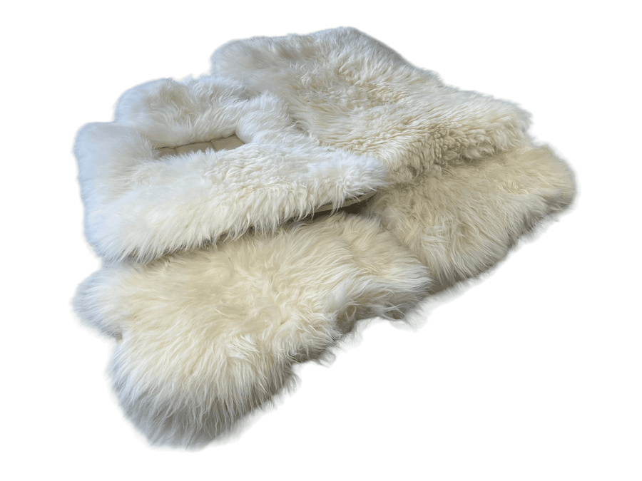 White Sheepskin Floor Mats For Rolls Royce Cullinan Rr31 2018-2023 Er56 Design Brand - AutoWin