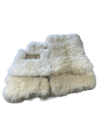 White Sheepskin Floor Mats For Rolls Royce Dawn Rr6 2016-2023 Er56 Design Brand - AutoWin