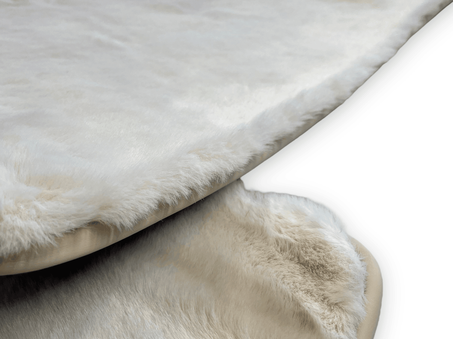 Luxury White Sheepskin Floor Mats for Rolls Royce Shadow