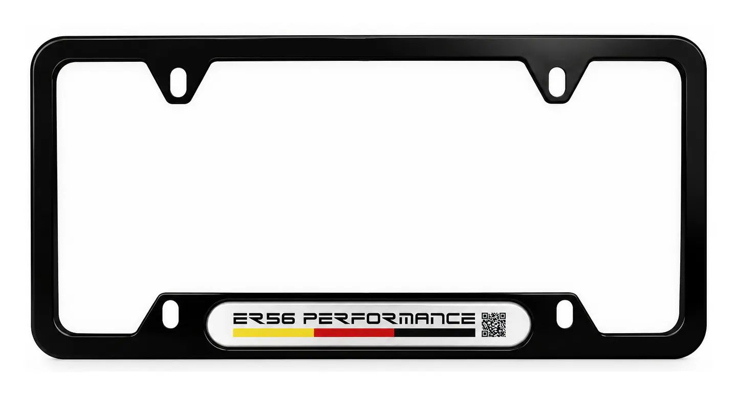 Black ER56 Performance license plate frame
